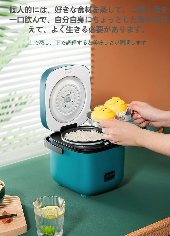 Amazon | Fabig一人暮らし 小型 ミニ 電気炊飯器 1-2 人用 多